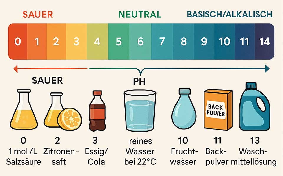 ph-tabelle PH-Werte von verschiedenen Flüssigkeiten